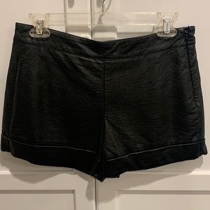 French connection faux leather shorts. Size 4
